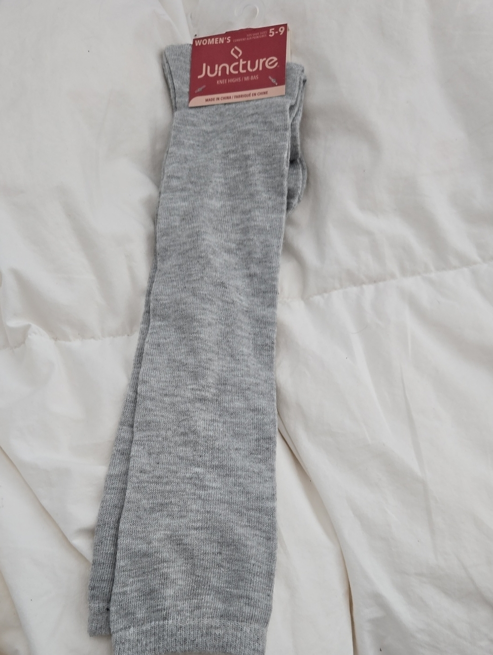 Women's Gray Knee High Socks